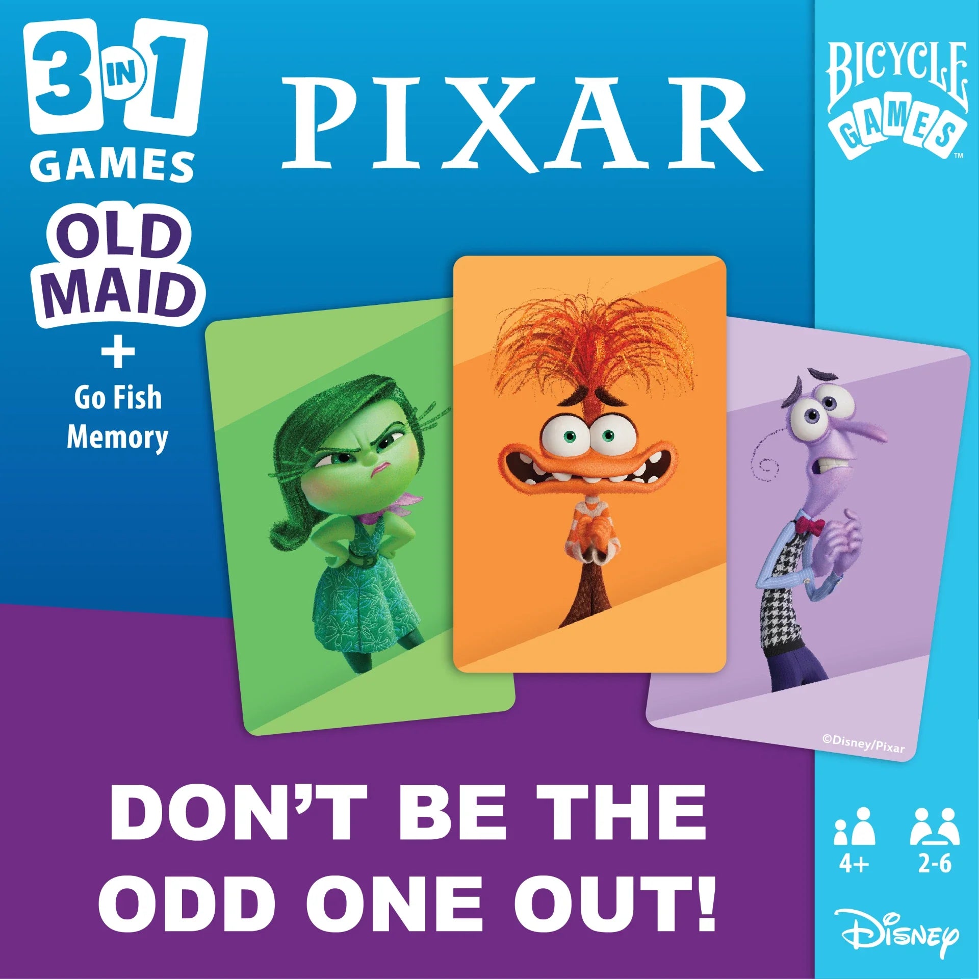 Bicycle Disney Pixar 3 in 1 (Memory/Go Fish/Old Maid)