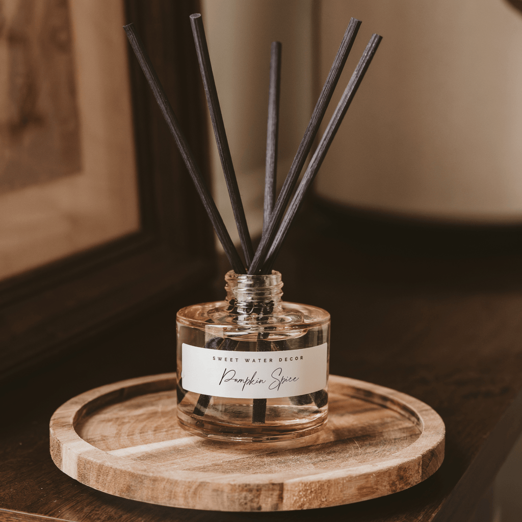 Pumpkin Spice Tinted Glass Jar Reed Diffuser