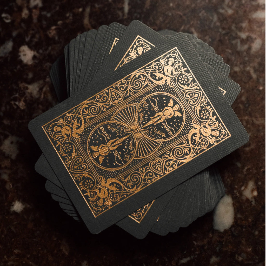 Bicycle Black and Rose Gold Metalluxe Playing Cards – Premium Foil Edition