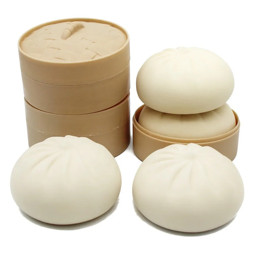 15/25cm Large Colorful Dumplings Squishy Rainbow Stress Relief 6/10 Inch Dumplings Stress Cute Face Fidget Sensory Favors Gifts