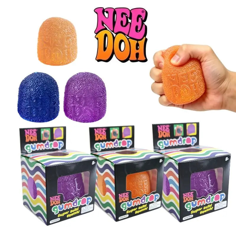 NeeDoh Soft Gum Ball Sensory Fidget Toy Stress Anxiety Relief Squeeze Toy Skin‑Friendly Durable Gift For Kids Adults Party Favor