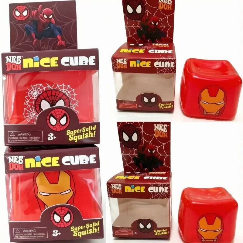 Needoh Ice Cube Spider-Man Square Maltose Water Drop Stress Relief ToyRebound High Aesthetics Venting Kawaii Squishy Fidget Toys
