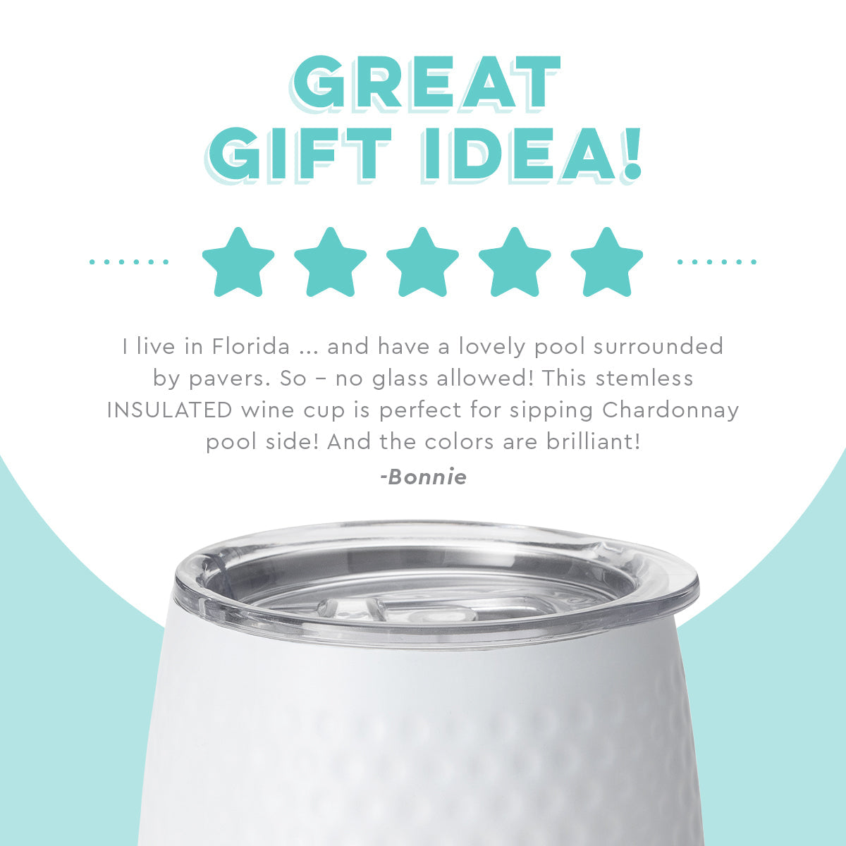 Golf Partee Stemless Wine Cup (14oz)