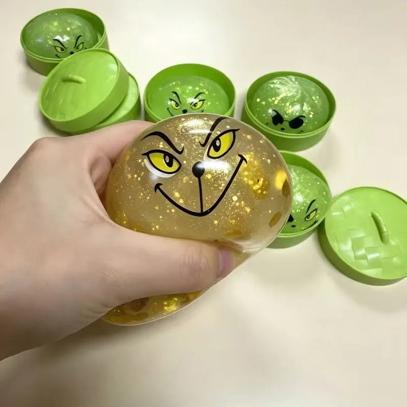 Glitter Green Dumpling with Steamer Luminous Squeeze Buns Relieve Stress for Christmas New Year Christmas Gifts Hidden Dumplings