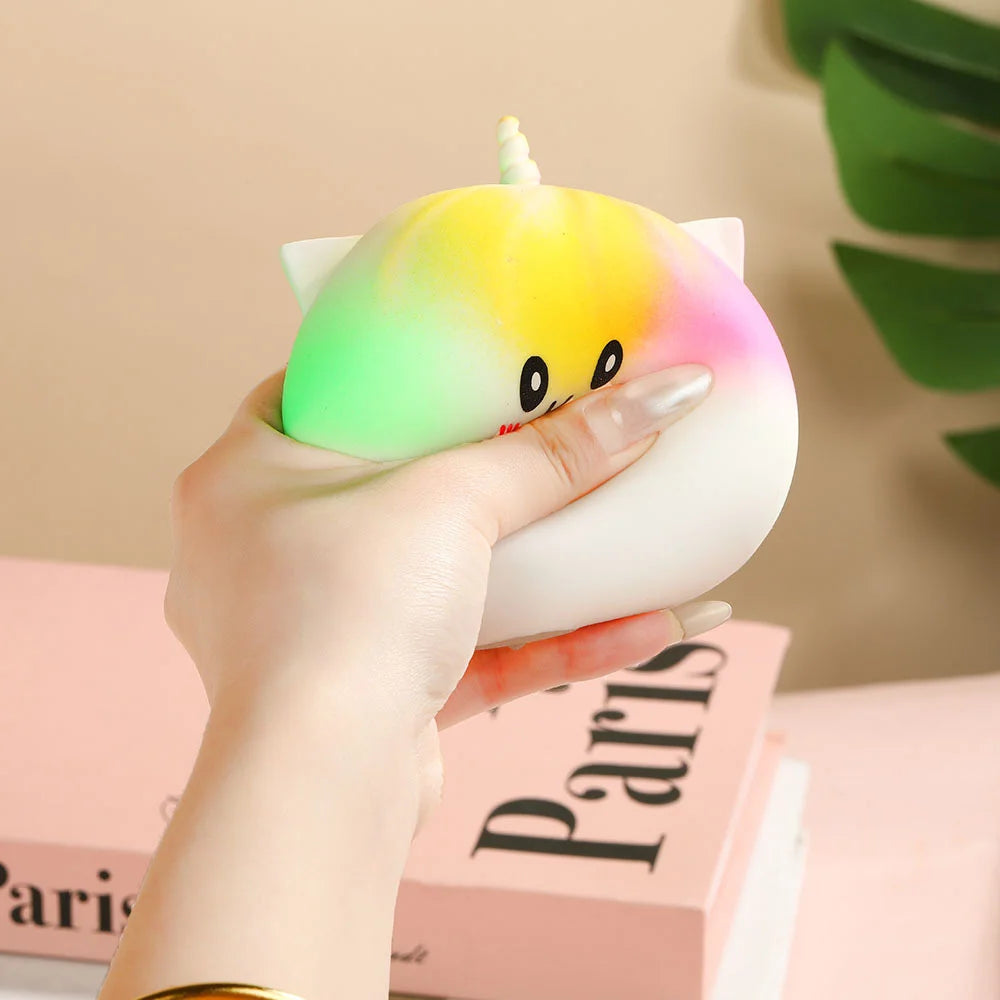 Large Rainbow dumplings Squishy Blind Box, Simulation squishies Stress Relief Squishies, Sensory Stress Relief Vent Fidget Toy