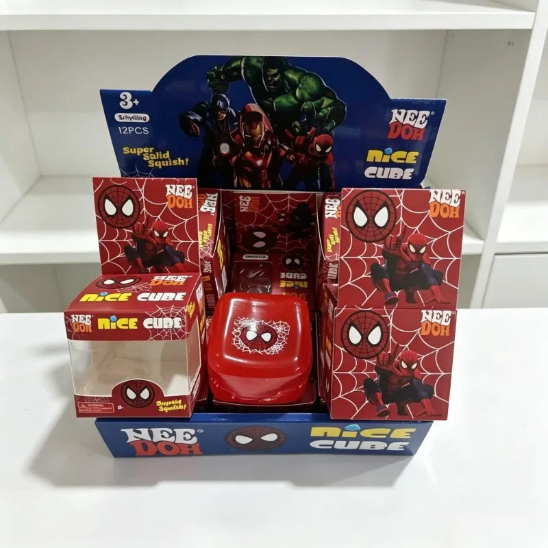 Needoh Ice Cube Spider-Man Square Maltose Water Drop Stress Relief ToyRebound High Aesthetics Venting Kawaii Squishy Fidget Toys