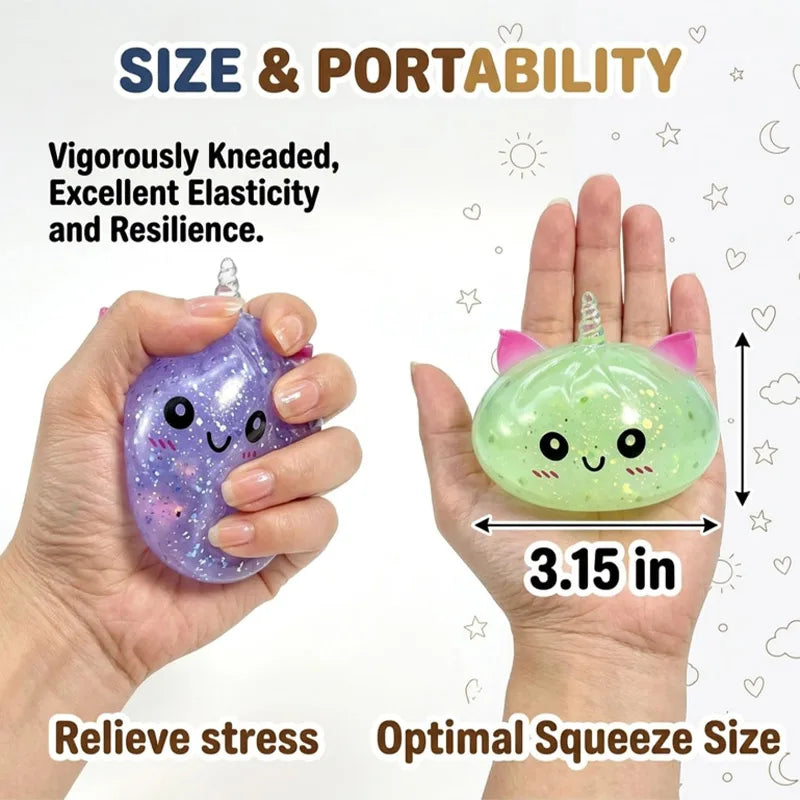 Unicorn Expression Dumplings Squishy Pinch Slow Rebound Soft Office Home Decorat Asmr Sensory Decompression Pressure Ball Gifts