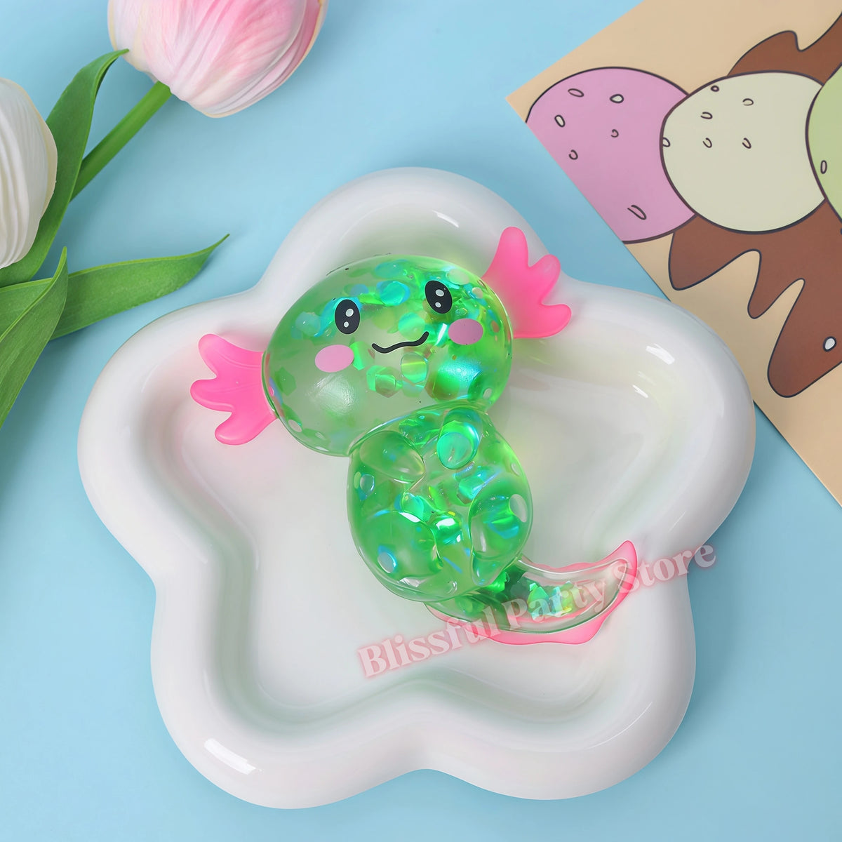Glitter Dumpling Squishy with Box Dumplings Sensory Squeeze Toy for Stress Relief ASMR Children Adult Birthday Gifts Party Favor