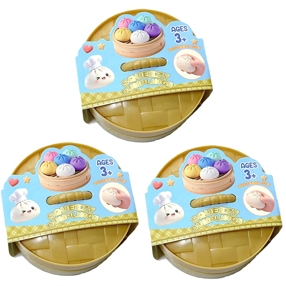 Glitter Dumpling Glitter Dumpling Squishy with Box Dumplings Sensory Squeeze Toy for Stress Relief
