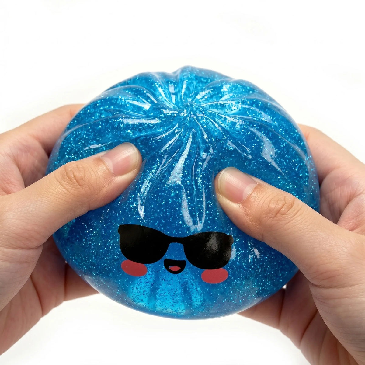 Glitter Halloween Ghost Dumplings Squishy Soft Slow Rebound Resilience Decompression with Steamer Stuffed Shark Bun Gift
