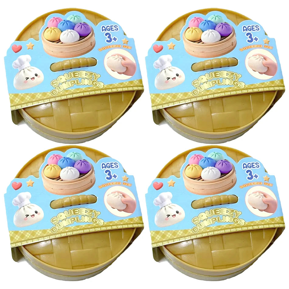 Glitter Dumpling Glitter Dumpling Squishy with Box Dumplings Sensory Squeeze Toy for Stress Relief