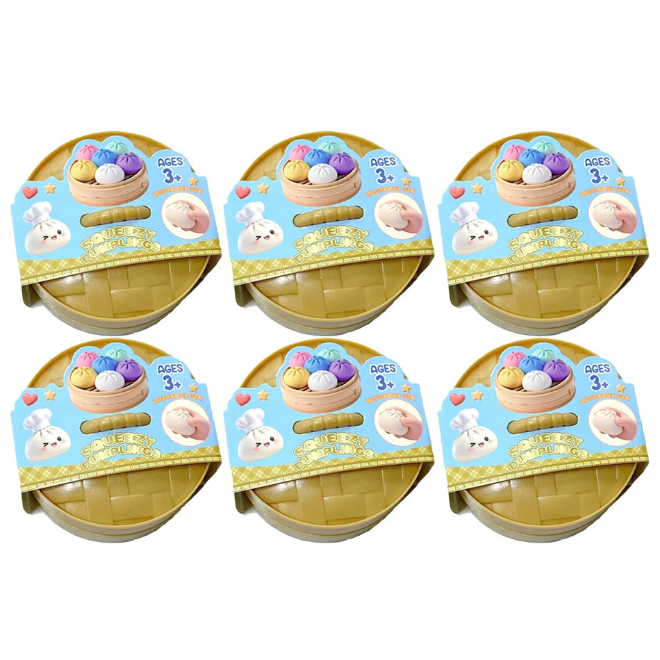 Glitter Dumpling Glitter Dumpling Squishy with Box Dumplings Sensory Squeeze Toy for Stress Relief