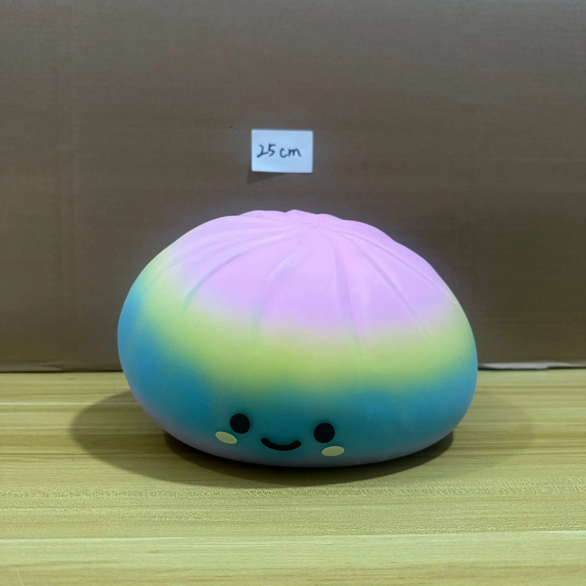15/25cm Large Colorful Dumplings Squishy Rainbow Stress Relief 6/10 Inch Dumplings Stress Cute Face Fidget Sensory Favors Gifts