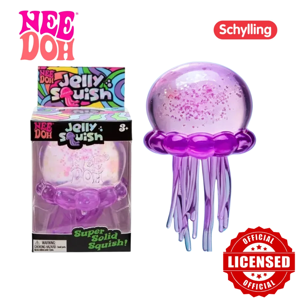 Needoh Fuzz Ball Jellyfish Squishy Blind Box Random Color Soft Stress Relief Toy Cute Relaxing Squeeze Sensory Toy Squishies