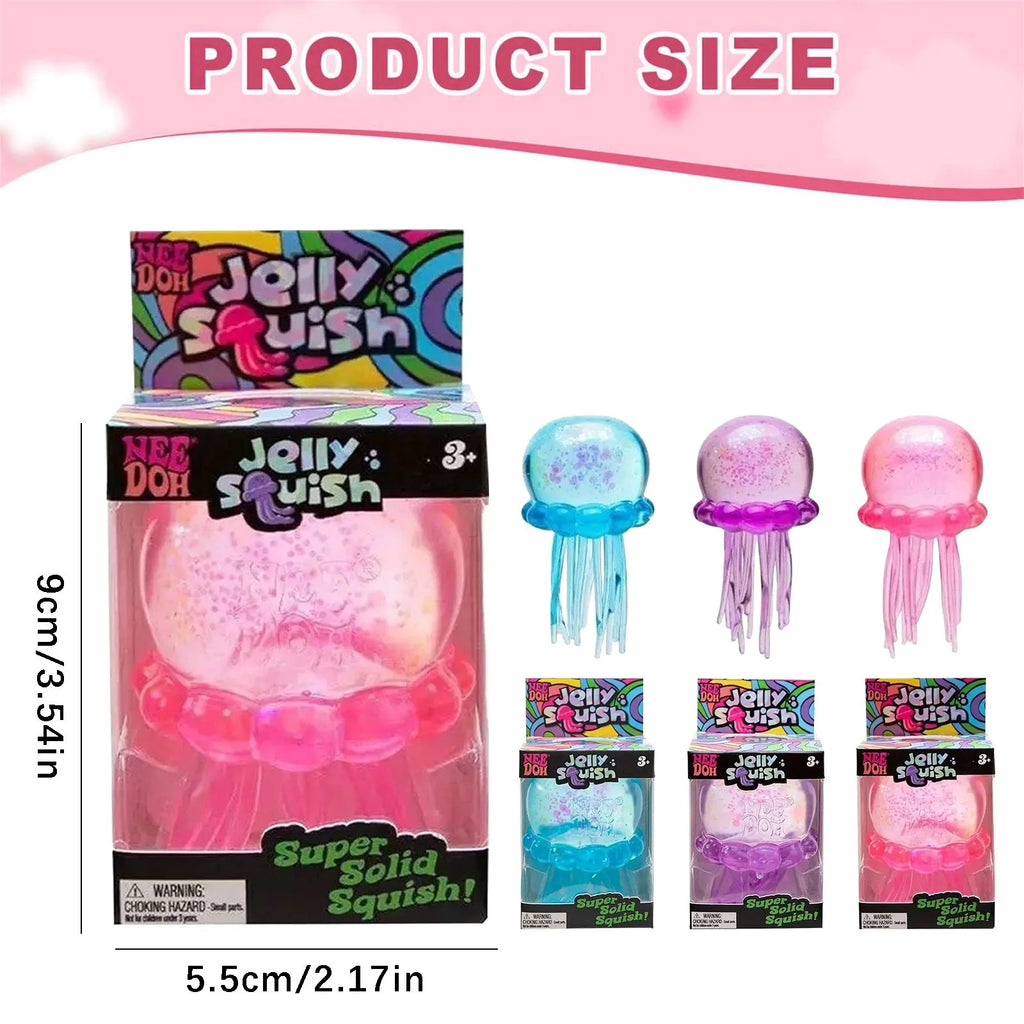 Squishies Nee Doh Jellyfish  Squish Toy Fidget Toy, Water Sensory Soft Jelly Squeeze Stress Relief Fidget Toy For Gift