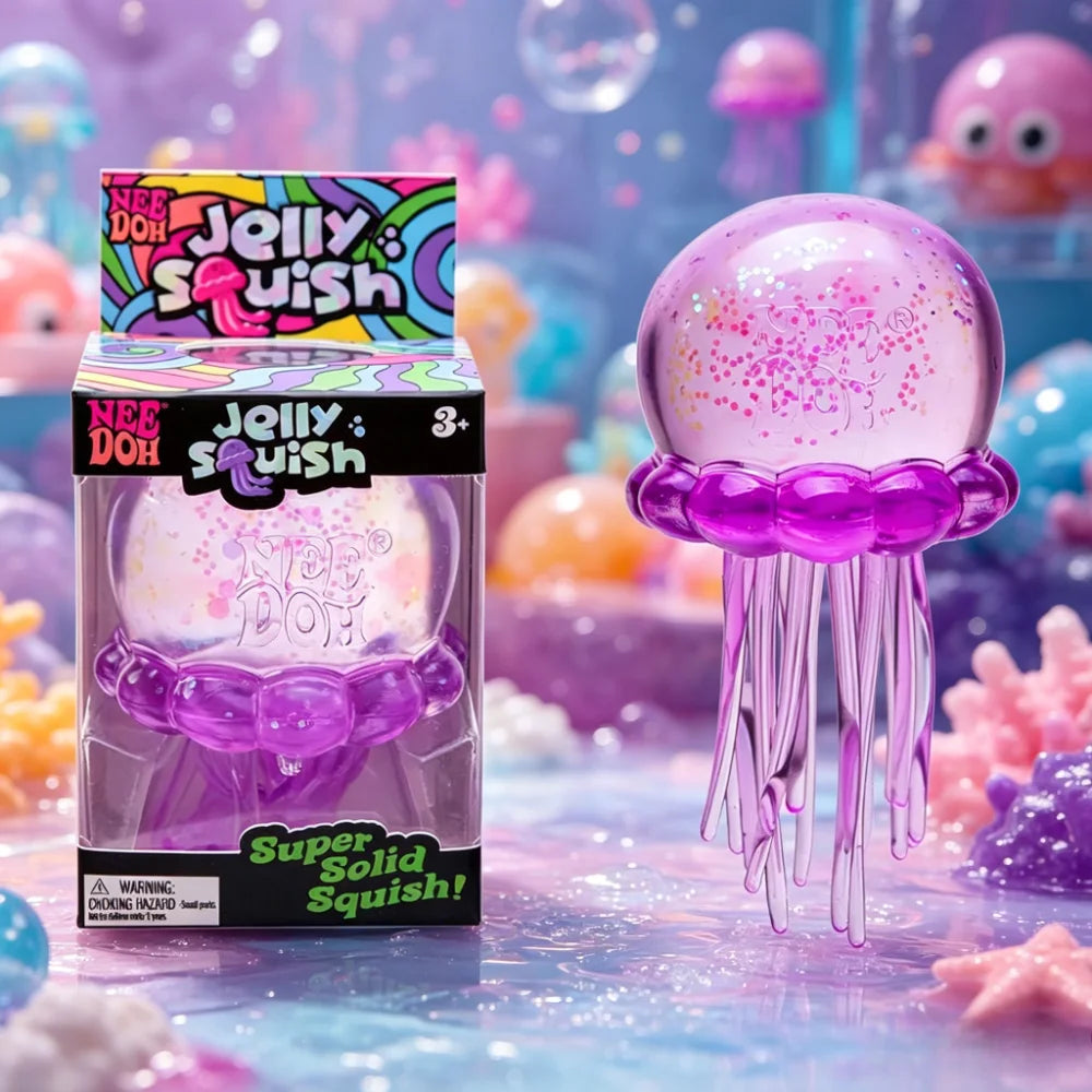 Squishies Nee Doh Jellyfish  Squish Toy Fidget Toy, Water Sensory Soft Jelly Squeeze Stress Relief Fidget Toy For Gift