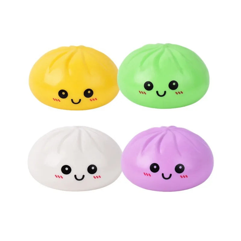 15/25cm Large Colorful Dumplings Squishy Rainbow Stress Relief 6/10 Inch Dumplings Stress Cute Face Fidget Sensory Favors Gifts