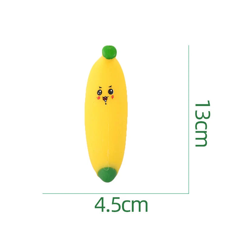 Nee Doh Groovy Fruit Squishy Toy TPR Banana Orange Strawberry Slow Rising Anxiety Relief Relaxing Accessory for Adult