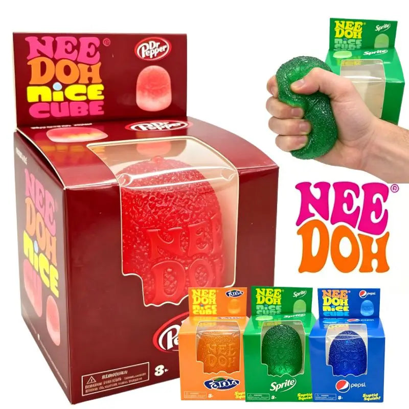 26New .Dr Pepper X Nee Doh Mini Candy NeeDoh Gumdrop Soft Sensory Fidget Toy Stress Relief Squeeze Ball Blind Box
