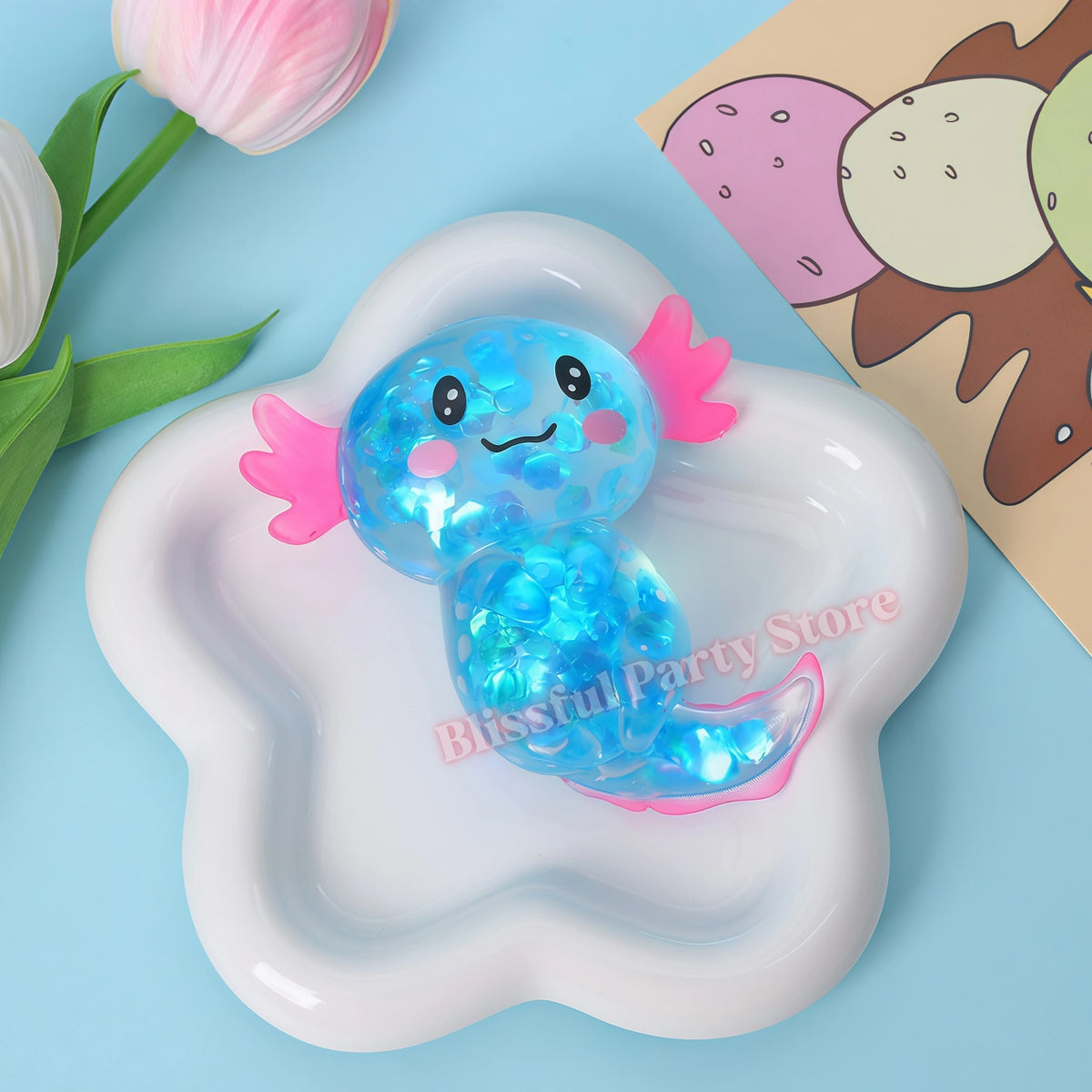 Glitter Dumpling Squishy with Box Dumplings Sensory Squeeze Toy for Stress Relief ASMR Children Adult Birthday Gifts Party Favor