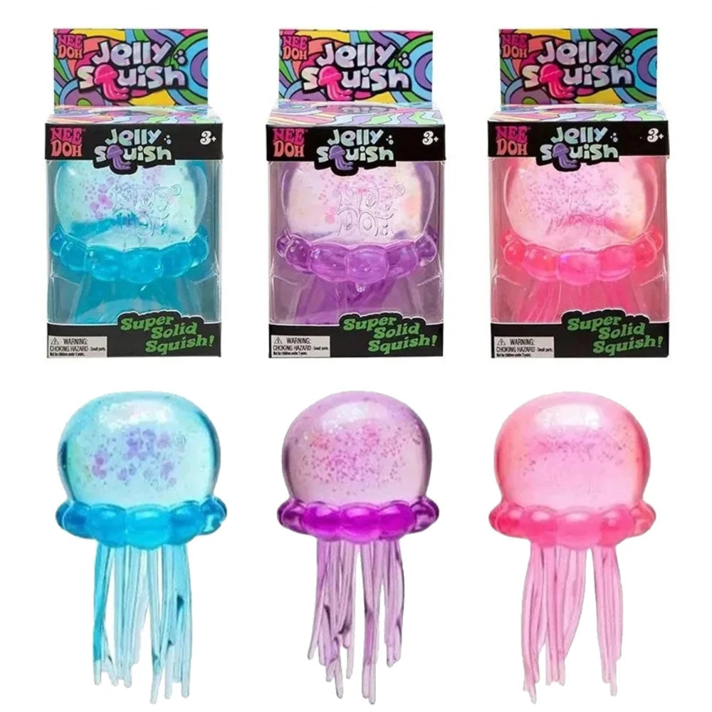 Squishies Nee Doh Jellyfish  Squish Toy Fidget Toy, Water Sensory Soft Jelly Squeeze Stress Relief Fidget Toy For Gift