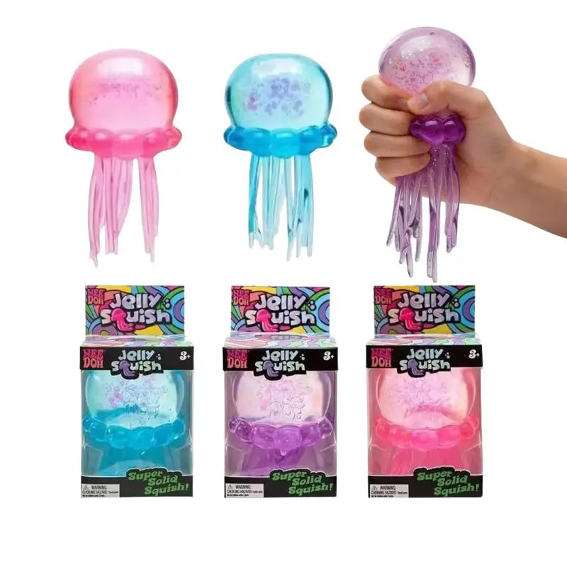 Squishies Nee Doh Jellyfish  Squish Toy Fidget Toy, Water Sensory Soft Jelly Squeeze Stress Relief Fidget Toy For Gift