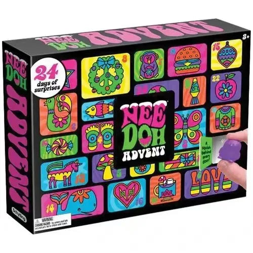 Nee Doh Advent Calendar 24Pcs Mini Squish Fidget Blind Box Christmas Countdown Surprise Stress Relief Kids Xmas Gift