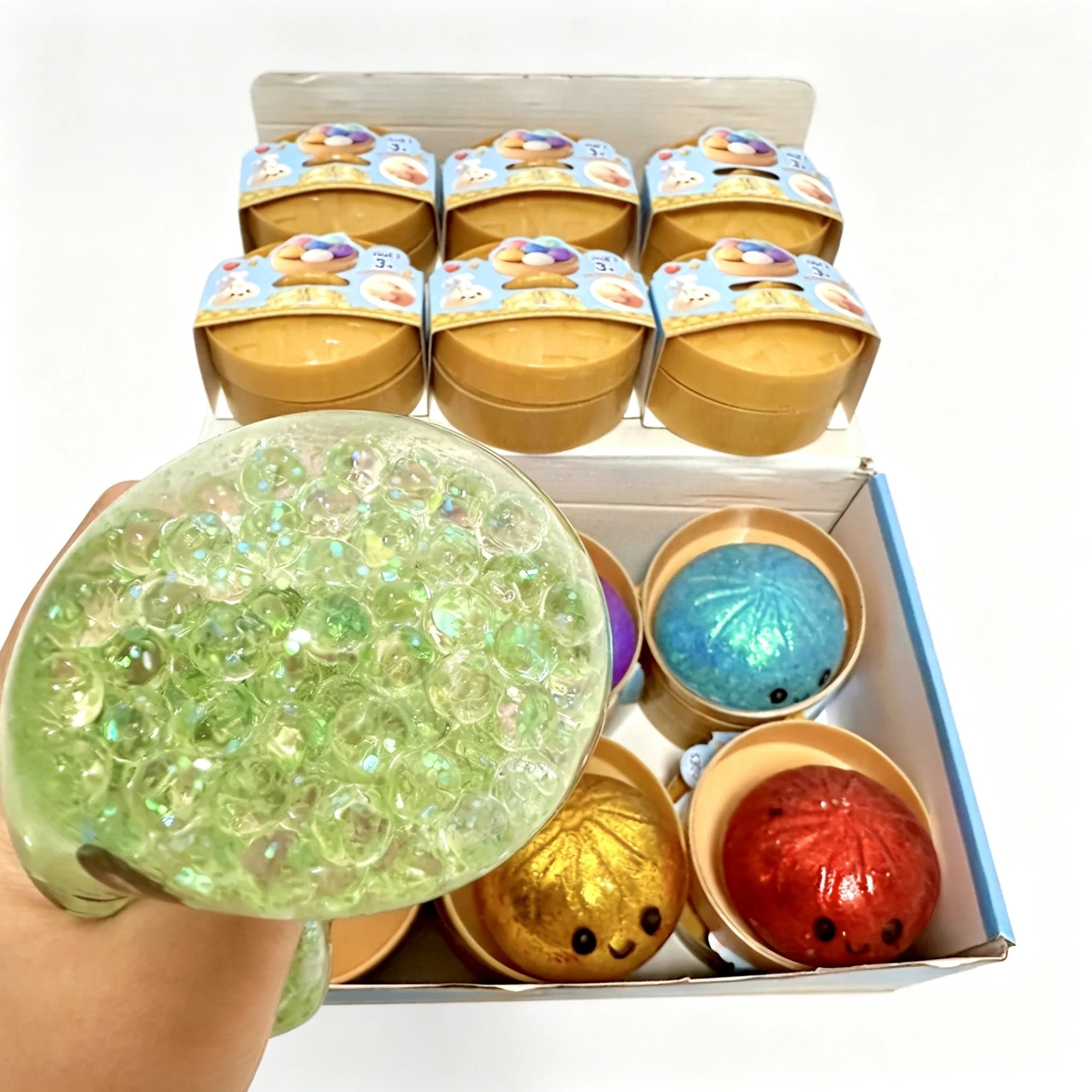 Glitter Dumpling Glitter Dumpling Squishy with Box Dumplings Sensory Squeeze Toy for Stress Relief