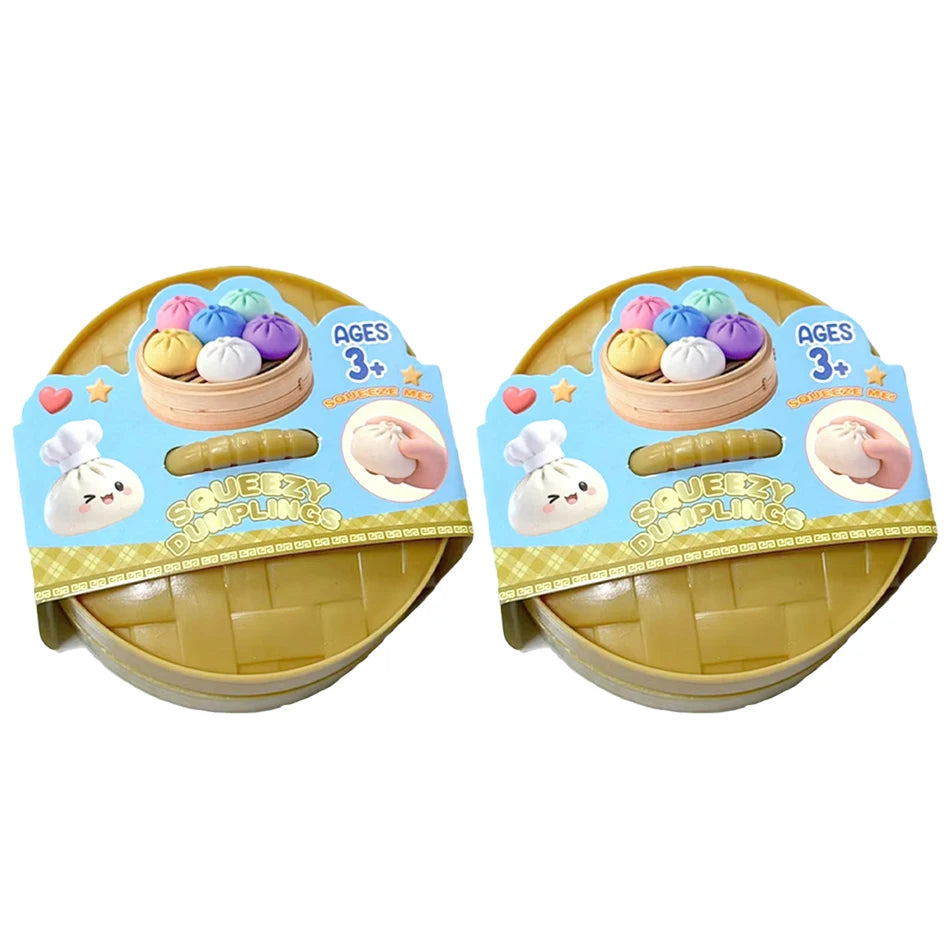 Glitter Dumpling Glitter Dumpling Squishy with Box Dumplings Sensory Squeeze Toy for Stress Relief