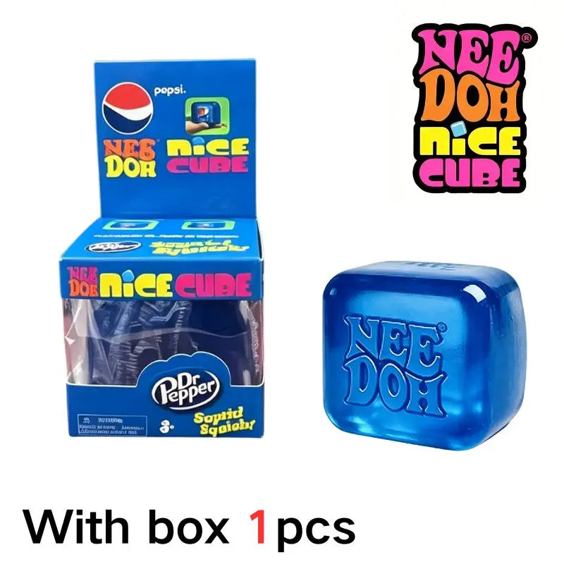 Nee Doh Nice Cube Squishy Toys, Soft Jelly Texture Stress Relief Toys, Suitable for Children and Adults' Sensory Nee Doh