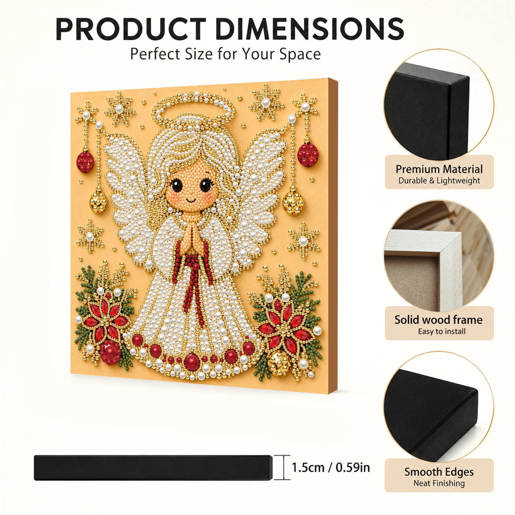 Christmas Pearl Diamond Painting Art Set With Frame DIY Pearl Beads Craft Kit For Adults Beginner Home Decor Wall Art Party Gift