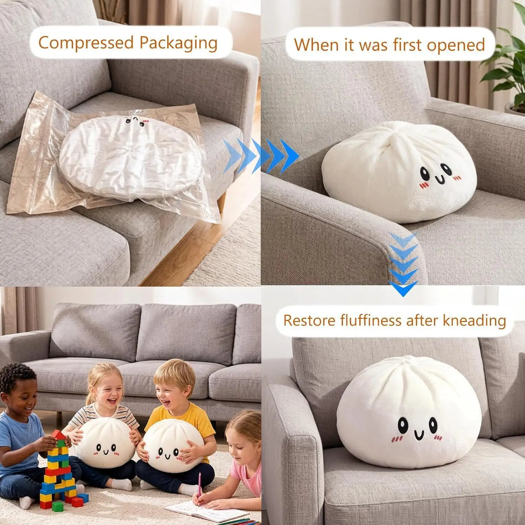 Giant Dumpling Pillow: Oversized Stress Relief Cushion, Realistic Food Body Pillow, Aesthetic Home Decor, Creative Gift