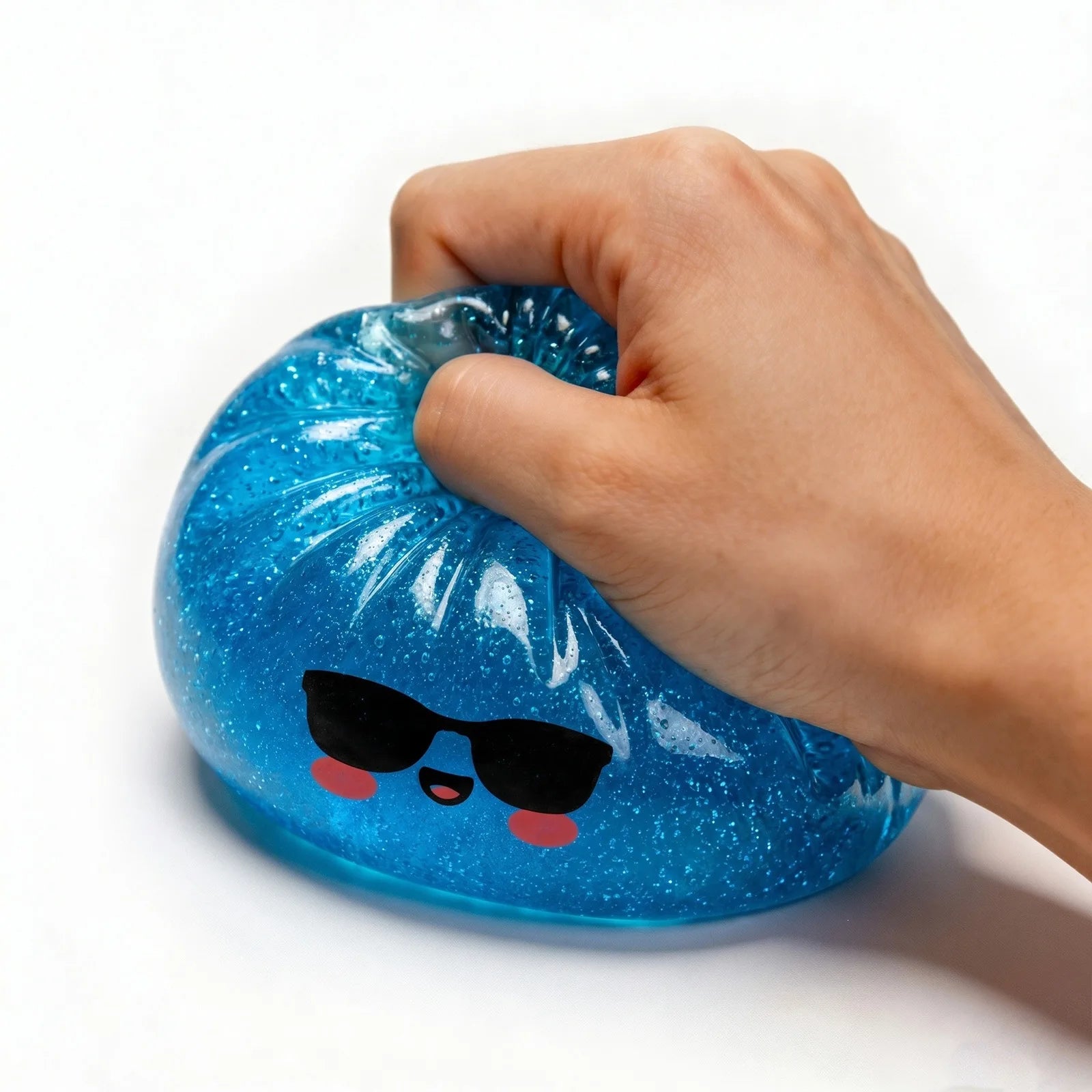 Glitter Halloween Ghost Dumplings Squishy Soft Slow Rebound Resilience Decompression with Steamer Stuffed Shark Bun Gift