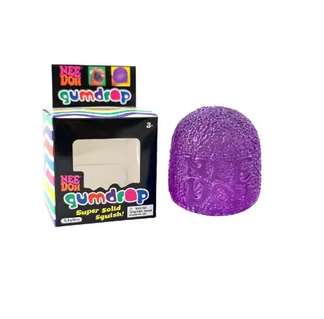 Soft Nee Doh Gumdrop Sensory Toy, Collectible Stress Balls, Assorted Colors, 1 Pack, Squeeze Toy, Surprise Box