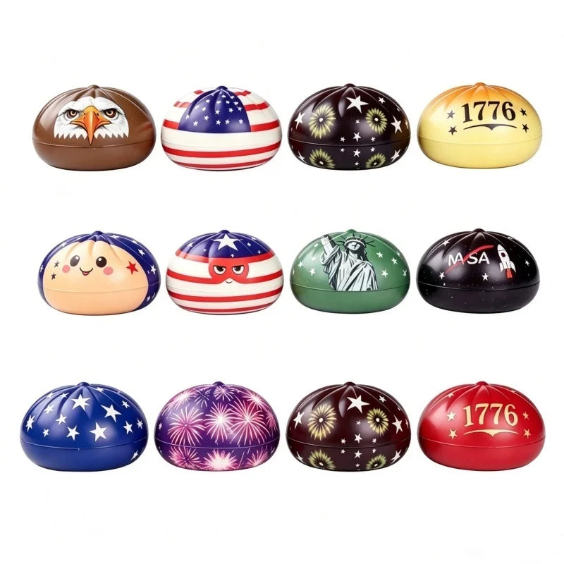 Simulation Food Squishies Bun with Steamer Soft Fidget Sensory Ornaments Colorful Dumpling Squishes Stress Balls Desk Ornaments