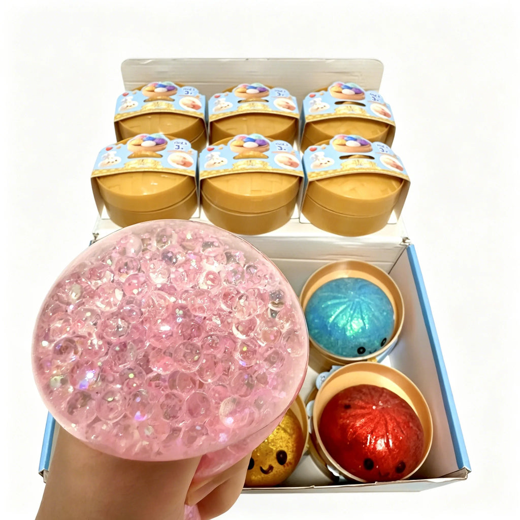 Glitter Dumpling Glitter Dumpling Squishy with Box Dumplings Sensory Squeeze Toy for Stress Relief