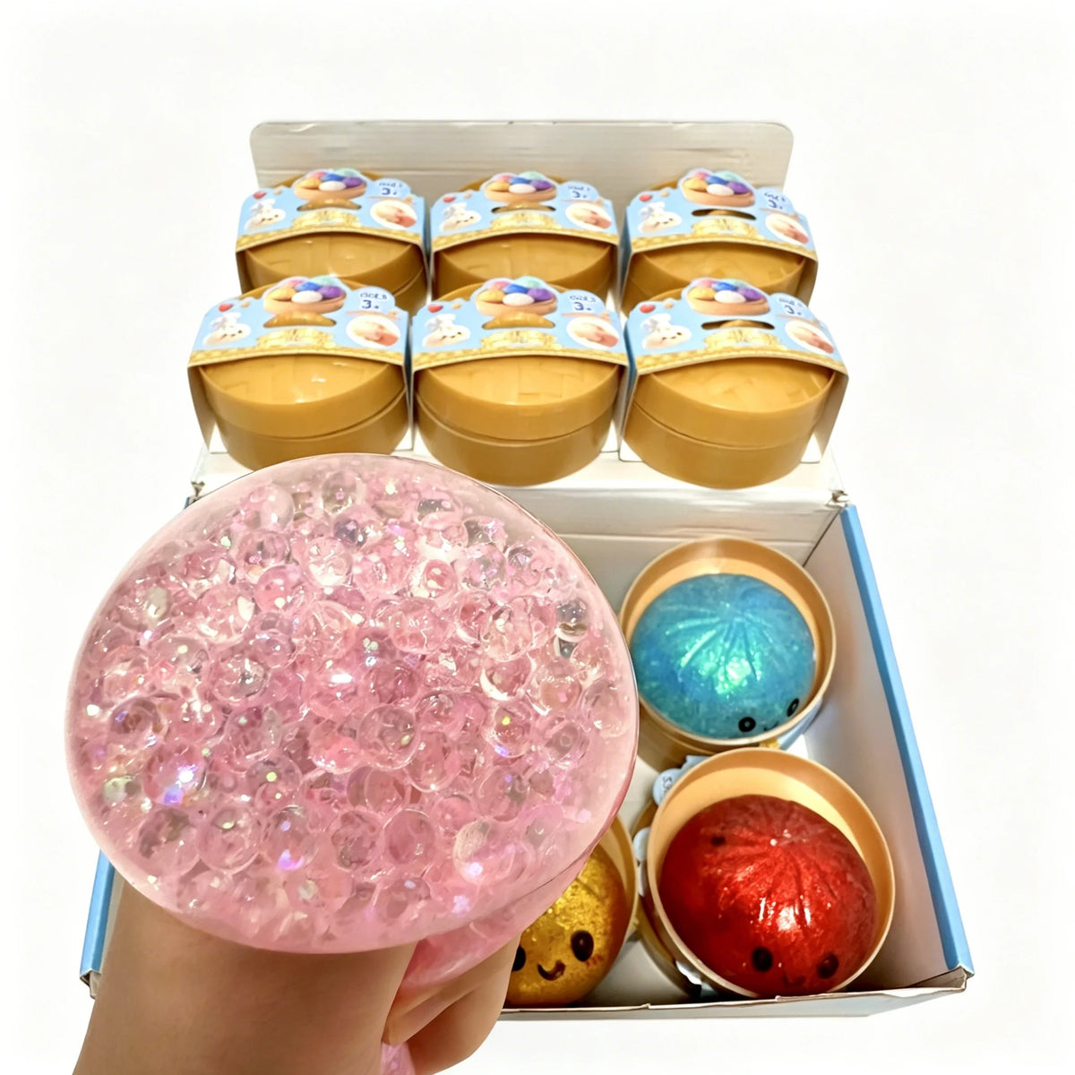 Glitter Dumpling Glitter Dumpling Squishy with Box Dumplings Sensory Squeeze Toy for Stress Relief