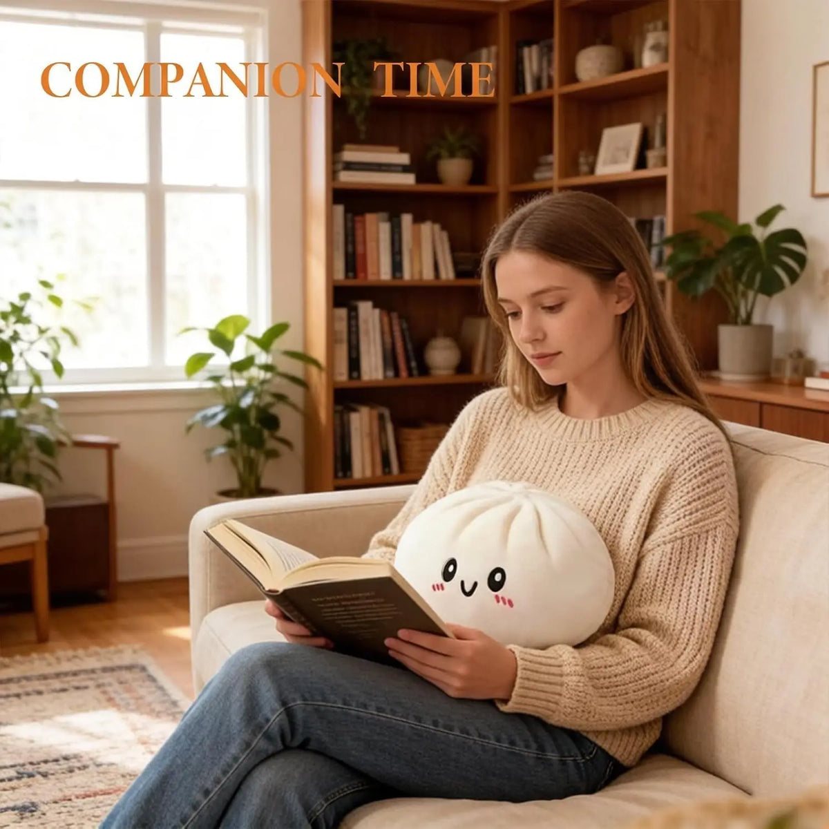 Giant Dumpling Pillow: Oversized Stress Relief Cushion, Realistic Food Body Pillow, Aesthetic Home Decor, Creative Gift