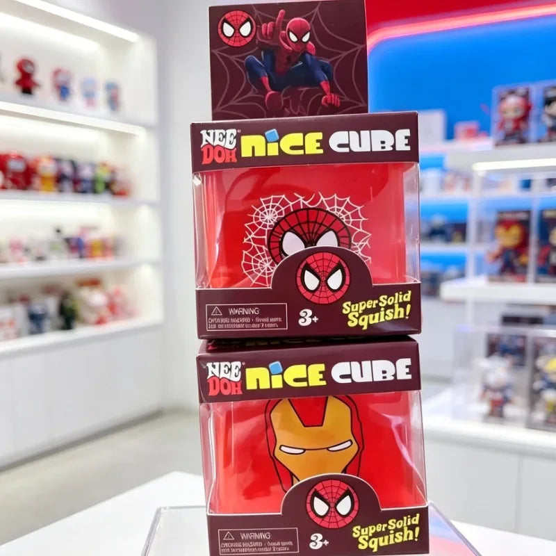 Needoh Ice Cube Spider-Man Square Maltose Water Drop Stress Relief ToyRebound High Aesthetics Venting Kawaii Squishy Fidget Toys