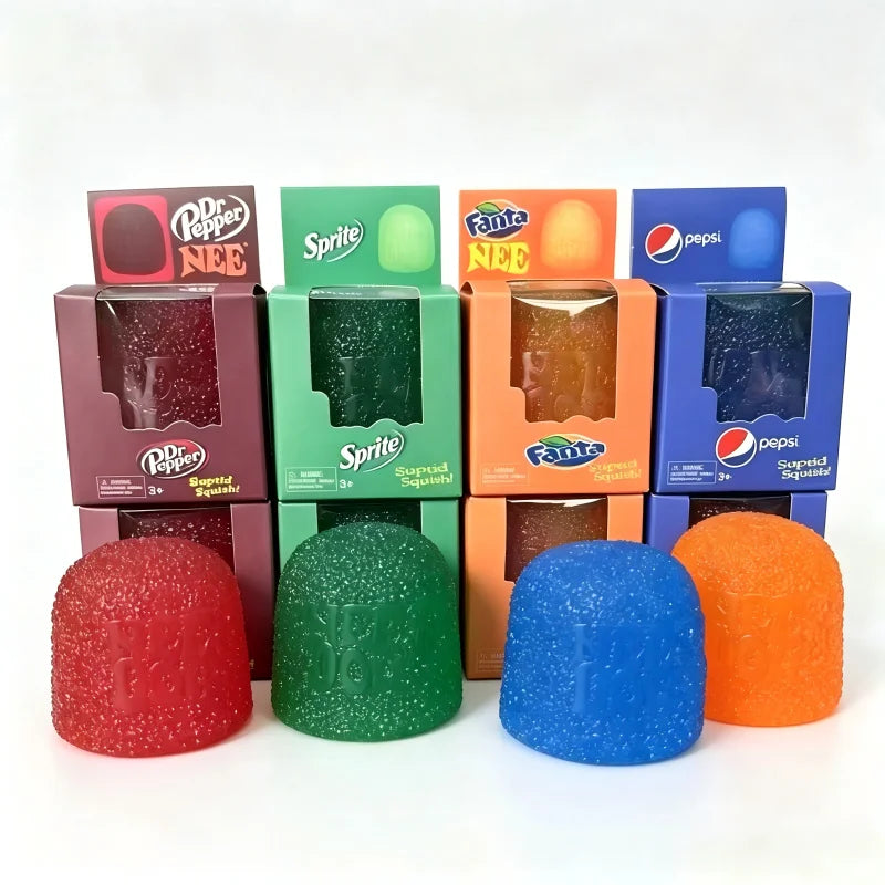 26New .Dr Pepper X Nee Doh Mini Candy NeeDoh Gumdrop Soft Sensory Fidget Toy Stress Relief Squeeze Ball Blind Box
