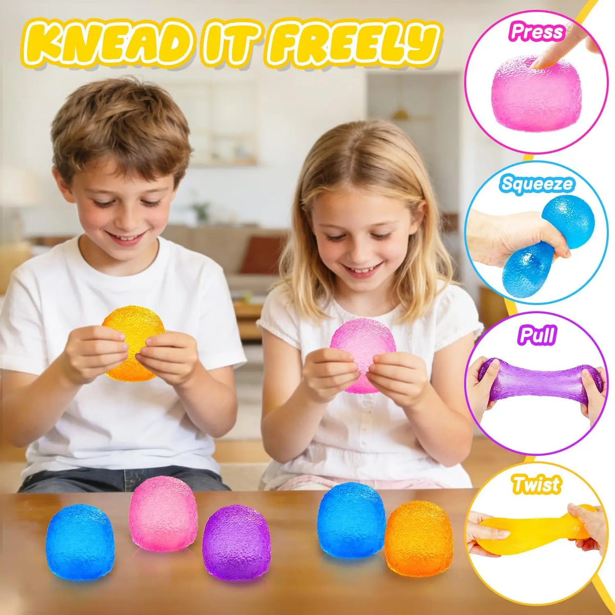 Nee Doh Mystery Surprise Box - Slow Rise Squishy Toys, Ice Cream & Cake Shaped Squeeze Toys, Anti-Stress Sensory Toys For ADHD