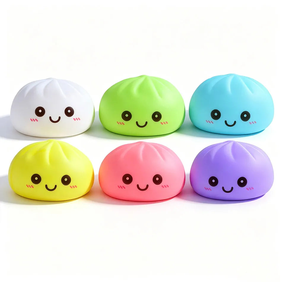  2027 Funny Dumpling Night Lights Glowing Dumplings Desktop Ornament Cute Glowing Dumpling Steamer Kawaii Dumpling Lights Gift