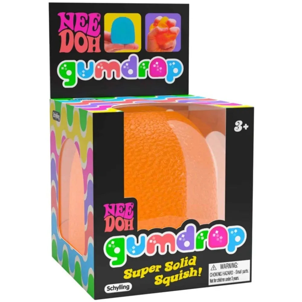 Soft Nee Doh Gumdrop Sensory Toy, Collectible Stress Balls, Assorted Colors, 1 Pack, Squeeze Toy, Surprise Box
