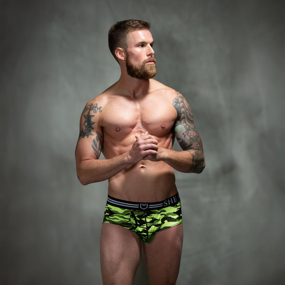 SHEATH Polyester Camo Men's Pouch American Brief