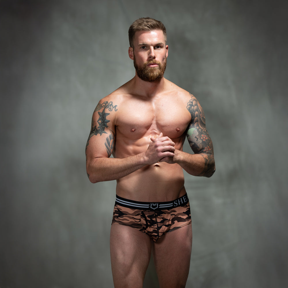 SHEATH Polyester Camo Men's Pouch American Brief