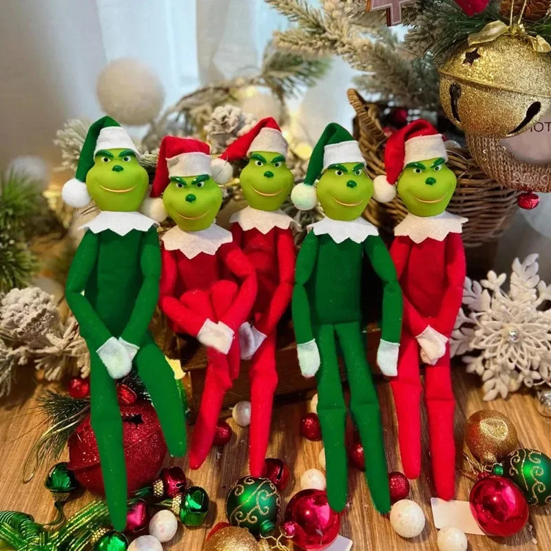 Christmas Cute Elf Doll Plush Leg Doll Pendant Christmas Tree Ornament Gift New Year Gifts Xmas Party Decor for Home 2024pattern