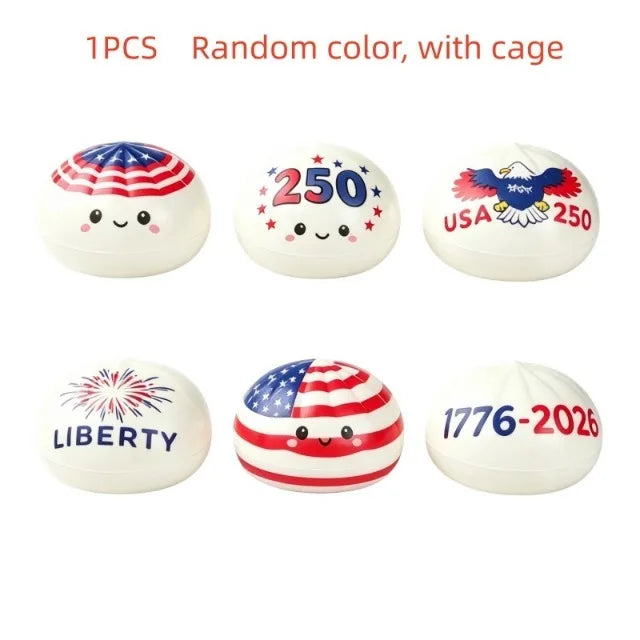 Simulation Food Squishies Bun with Steamer Soft Fidget Sensory Ornaments Colorful Dumpling Squishes Stress Balls Desk Ornaments