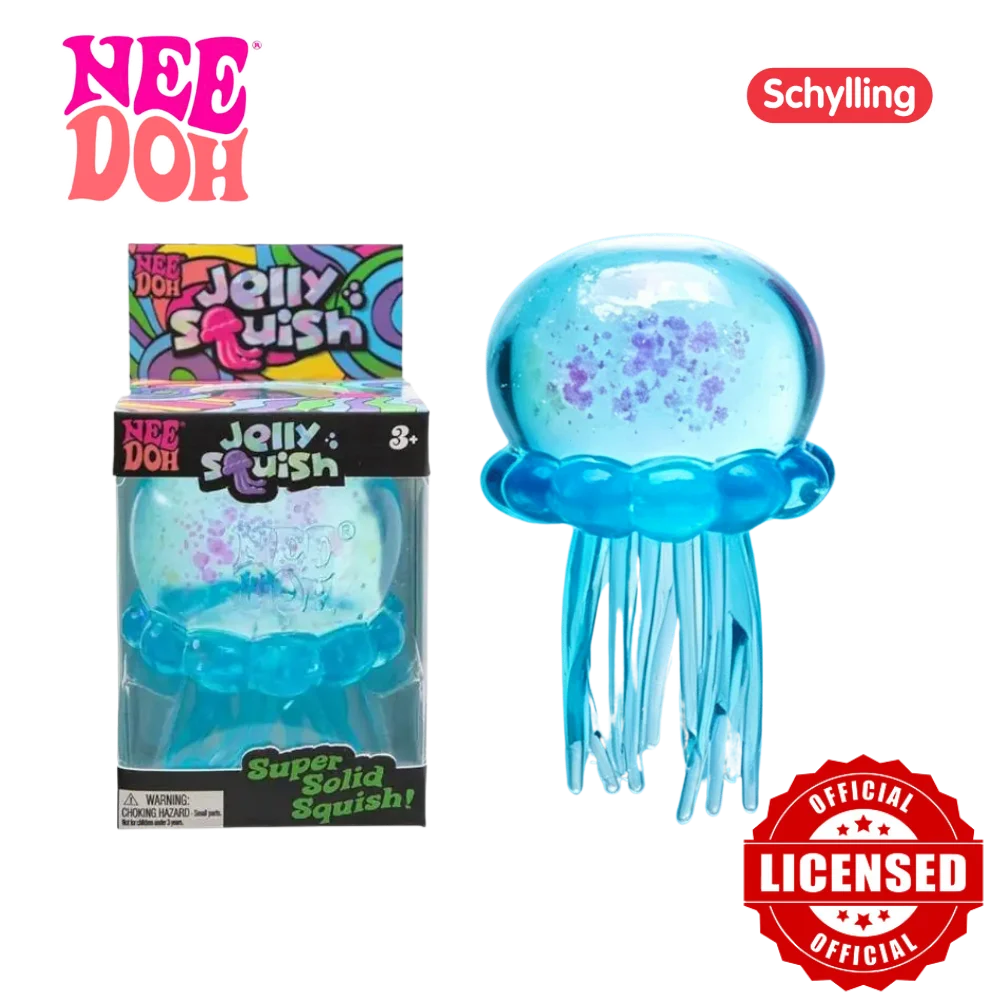 Needoh Fuzz Ball Jellyfish Squishy Blind Box Random Color Soft Stress Relief Toy Cute Relaxing Squeeze Sensory Toy Squishies