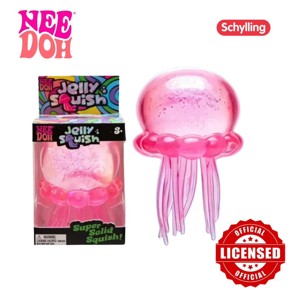 Needoh Fuzz Ball Jellyfish Squishy Blind Box Random Color Soft Stress Relief Toy Cute Relaxing Squeeze Sensory Toy Squishies