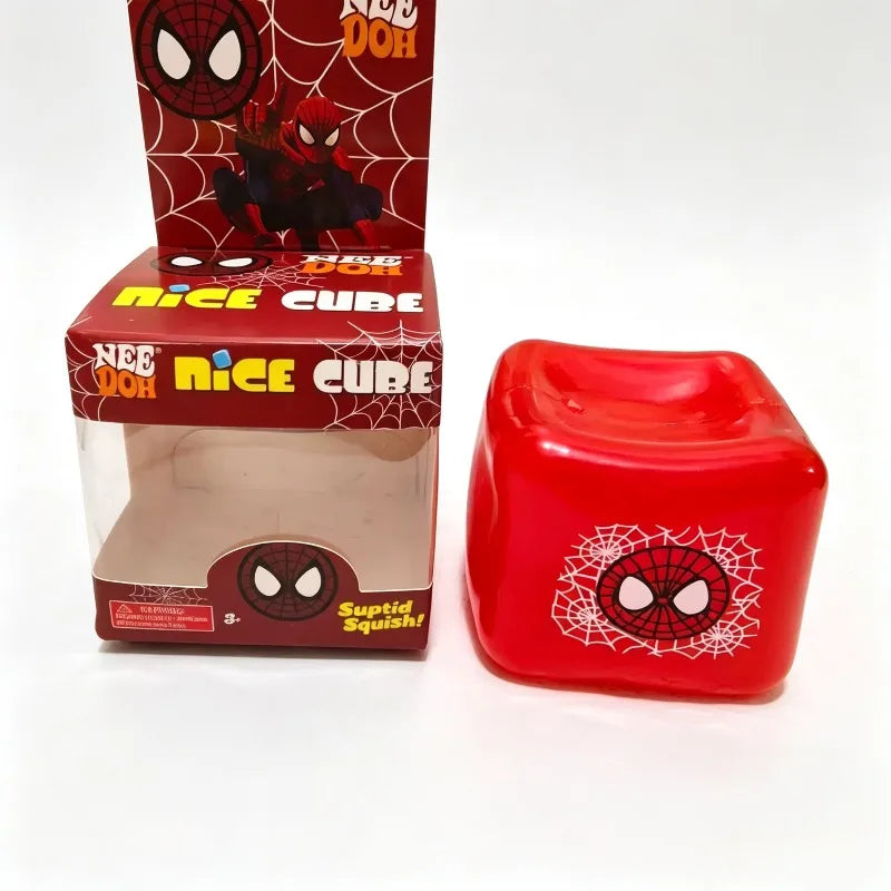 Needoh Ice Cube Spider-Man Square Maltose Water Drop Stress Relief ToyRebound High Aesthetics Venting Kawaii Squishy Fidget Toys